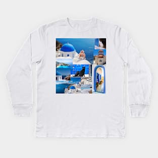 Greece Kids Long Sleeve T-Shirt